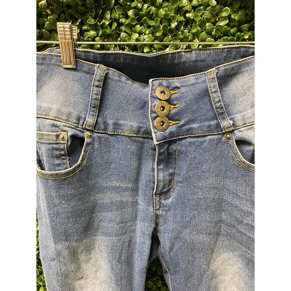 Mid Rise jeans with distressing  Size 11 - Picture 1 of 7